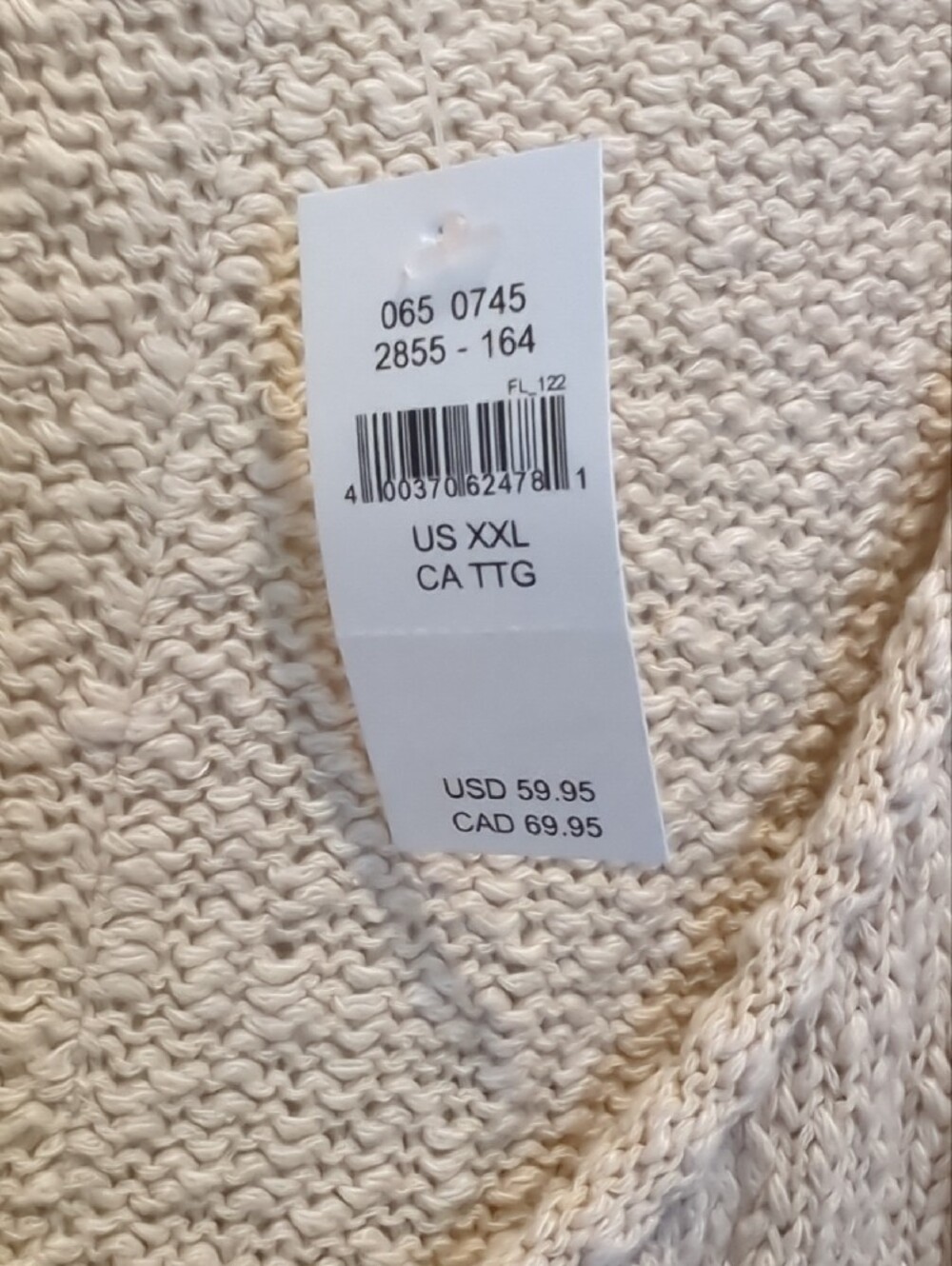 NWT aerie Beige Lightweight Knit V-Neck Pullover Size XXL - Picture 3 of 6